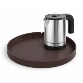   Bentley Maroa Tablett (klassisch braun) + Halo Wasserkocher, 0,8 l (Edelstahl) – Set