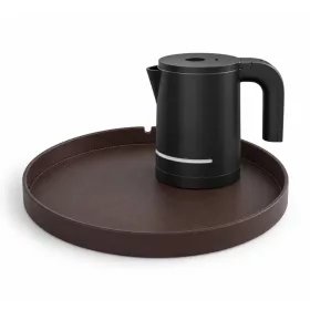   Bentley Maroa Tablett (klassisch braun) + Halo Wasserkocher, 1 l (schwarz) – Set