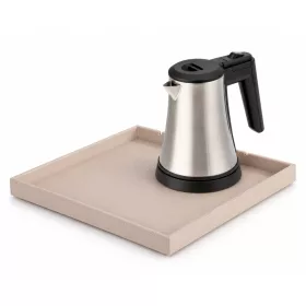   Bentley Fuji Tablett (Natur) + Coral Wasserkocher, 0,5 l (Edelstahl) – Set