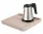 Bentley Fuji Tablett (Natur) + Coral Wasserkocher, 0,5 l (Edelstahl) – Set
