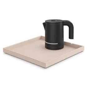   Bentley Fuji Tablett (Natur) + Halo Wasserkocher, 1 l (schwarz) – Set