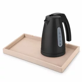   Bentley Etna Tablett (Natur) + Saffron View Wasserkocher, 1 l (mattschwarz) – Set