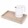 Bentley Etna Tablett (Natur) + Halo Wasserkocher, 0,6 l (weiß) – Set