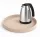 Bentley Maroa Tablett (Natur) + Saffron View Wasserkocher, 1 l (Edelstahl) – Set