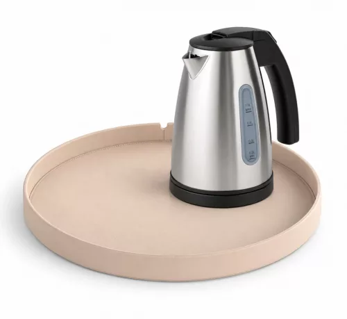 Bentley Maroa Tablett (Natur) + Saffron View Wasserkocher, 1 l (Edelstahl) – Set
