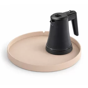   Bentley Maroa Tablett (Natur) + Coral Wasserkocher, 0,5 l (mattschwarz) – Set