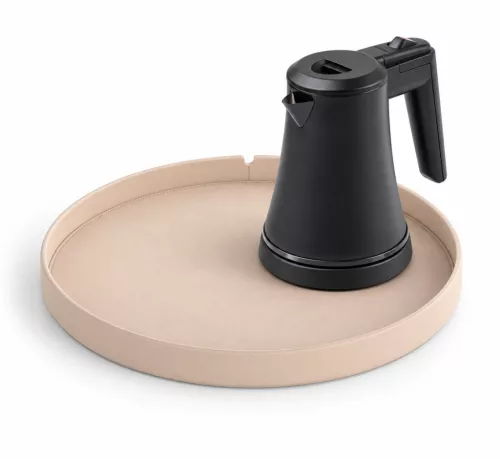 Bentley Maroa Tablett (Natur) + Coral Wasserkocher, 0,5 l (mattschwarz) – Set