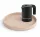 Bentley Maroa Tablett (Natur) + Halo Wasserkocher, 0,6 l (mattschwarz) – Set
