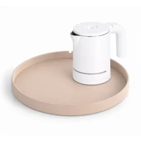   Bentley Maroa Tablett (Natur) + Halo Wasserkocher, 0,6 l (weiß) – Set