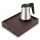 Bentley Stromboli Tablett (klassisch braun) + Coral Wasserkocher, 0,5 l (Edelstahl) – Set