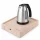 Bentley Stromboli Tablett (Natur) + Saffron View Wasserkocher, 1 l (Edelstahl) – Set