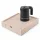 Bentley Stromboli Tablett (Natur) + Halo Wasserkocher, 0,6 l (mattschwarz) – Set