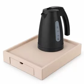   Bentley Stromboli Tablett (Natur) + Saffron View Wasserkocher, 1 l (mattschwarz) – Set