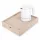 Bentley Stromboli Tablett (Natur) + Halo Wasserkocher, 0,6 l (weiß) – Set