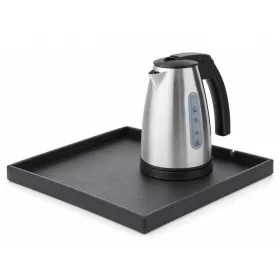   Bentley Fuji Tablett (schwarz) + Saffron View Wasserkocher, 1 l (Edelstahl) – Set