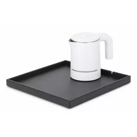   Bentley Fuji Tablett (schwarz) + Halo Wasserkocher, 0,6 l (weiß) – Set
