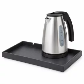   Bentley Etna Tablett (schwarz) + Saffron View Wasserkocher, 1 l (Edelstahl) – Set