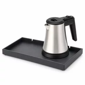   Bentley Etna Tablett (schwarz) + Coral Wasserkocher, 0,5 l (Edelstahl) – Set