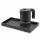 Bentley Etna Tablett (schwarz) + Halo Wasserkocher, 0,6 l (mattschwarz) – Set