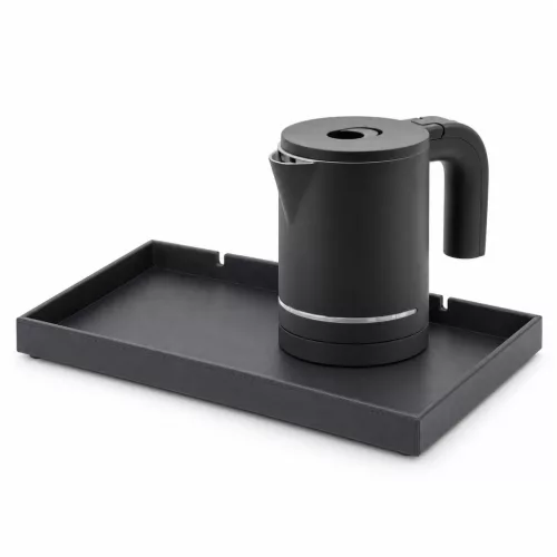 Bentley Etna Tablett (schwarz) + Halo Wasserkocher, 0,6 l (mattschwarz) – Set