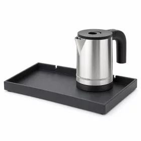   Bentley Etna Tablett (schwarz) + Halo Wasserkocher, 0,8 l (Edelstahl) – Set