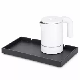   Bentley Etna Tablett (schwarz) + Halo Wasserkocher, 0,6 l (weiß) – Set
