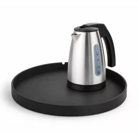   Bentley Maroa Tablett (schwarz) + Saffron View Wasserkocher, 1 l (Edelstahl) – Set