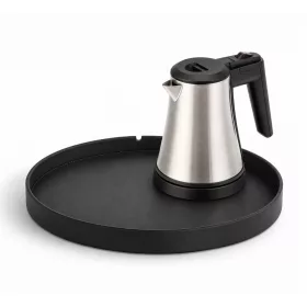   Bentley Maroa Tablett (schwarz) + Coral Wasserkocher, 0,5 l (Edelstahl) – Set