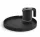 Bentley Maroa Tablett (schwarz) + Halo Wasserkocher, 0,6 l (mattschwarz) – Set