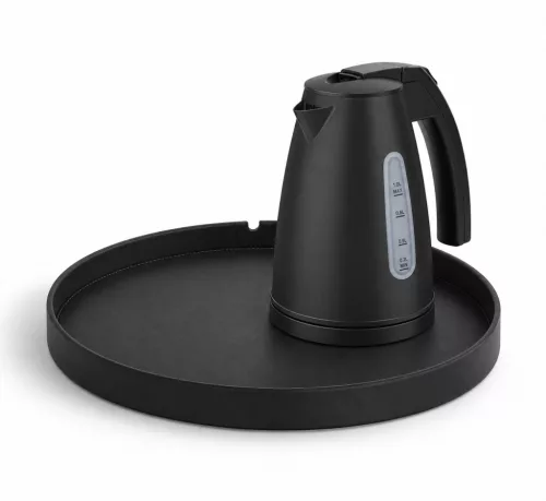 Bentley Maroa Tablett (schwarz) + Saffron View Wasserkocher, 1 l (mattschwarz) – Set