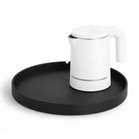   Bentley Maroa Tablett (schwarz) + Halo Wasserkocher, 0,6 l (weiß) – Set