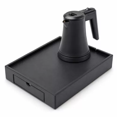 Bentley Stromboli Tablett (schwarz) + Coral Wasserkocher, 0,5 l (mattschwarz) – Set