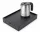 Bentley Stromboli Tablett (schwarz) + Halo Wasserkocher, 0,8 l (Edelstahl) – Set