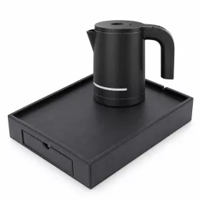   Bentley Stromboli Tablett (schwarz) + Halo Wasserkocher, 1 l (schwarz) – Set