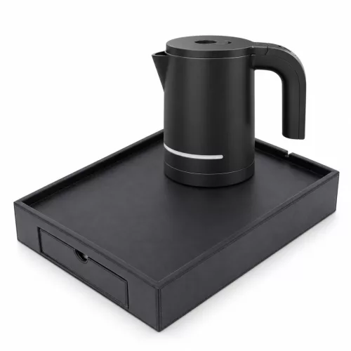 Bentley Stromboli Tablett (schwarz) + Halo Wasserkocher, 1 l (schwarz) – Set