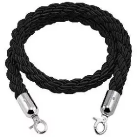 Fekete csavart kordonkötél, 160cm (CSKFK)