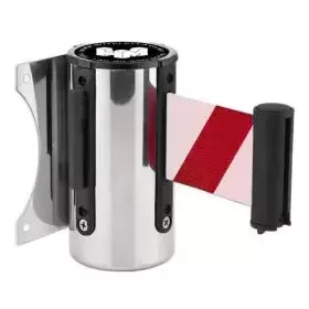 Fali tokmány fém, piros-fehér szalaggal, 5m, 5m (FTKPF)