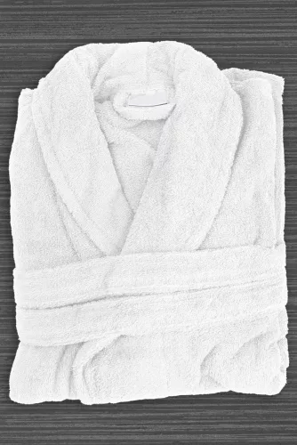 Bademantel, weiß, Frottee, Größe L