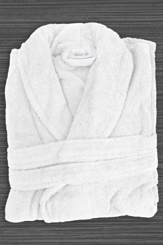 Bademantel, weiß, Frottee, Größe M