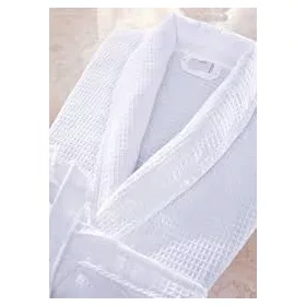 Bademantel, weiß, Wespenmuster, Größe L