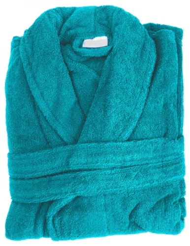Bademantel farbig PETROL 40127 Größe M