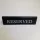 Tischschild RESERVED, schwarzes Kunstleder, weißer Druck, groß