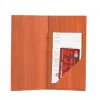 Rechnungsmappe aus Kunstleder in Holzoptik, 10 × 20 cm, 1 großes Fach