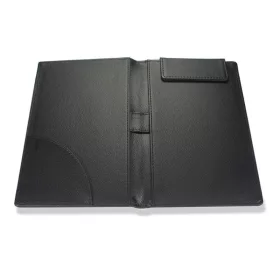 Magnetische Rechnungsmappe, schwarzes Kunstleder