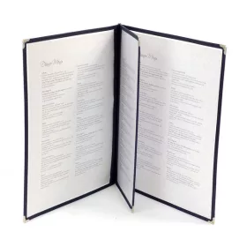   Bistro étlaptartó, 3 lapos, A4 méretű, lapozható, bisztró