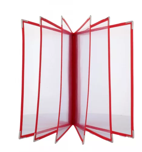 Bistro étlaptartó, 6 lapos, piros, bisztro