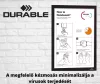 Duruframe mágneses info keret öntapadó hátlappal, A4, ezüst
