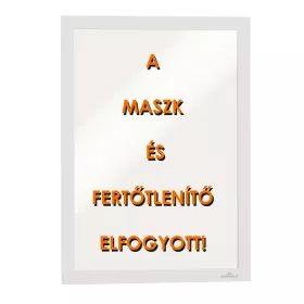   Duruframe mágneses info keret öntapadó hátlappal, A4, piros