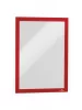 Duruframe mágneses info keret öntapadó hátlappal, A4, piros