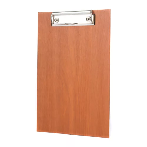 Csipeszes étlaptartó, famintás, A5 méretű